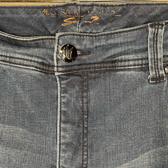 Melissa McCarthy Seven7 Distressed Pencil Skinny Jeans - Picture 7 of 8